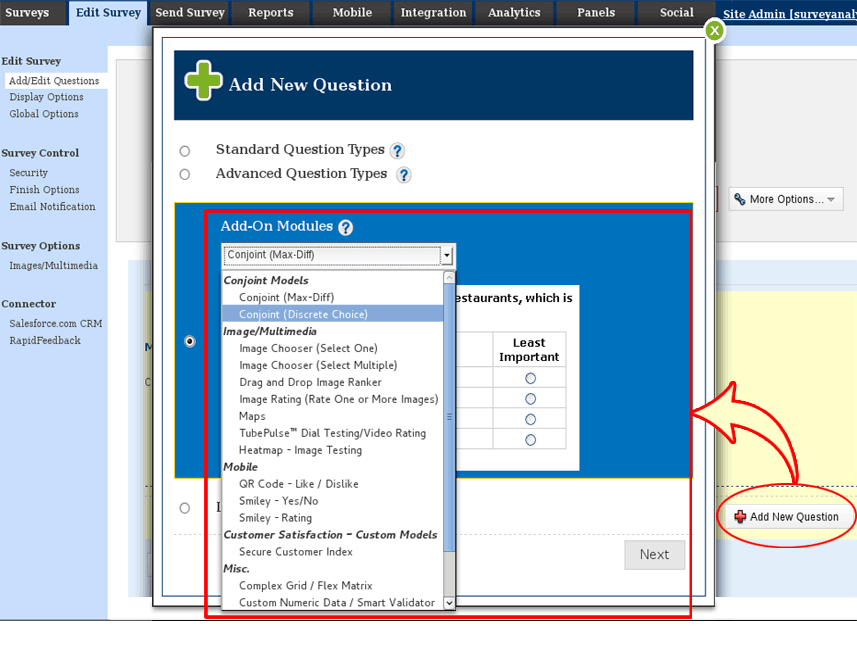 Survey Software Help Image